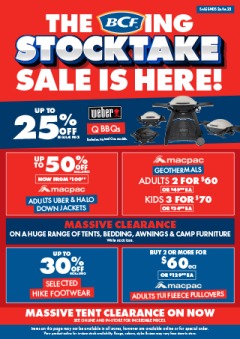 The BCFing Stocktake Sale is Here!, catalog, catalogue Offer valid Tue 6 Jun 2023 - Mon 26 Jun 2023 ,catalogue starting wed  