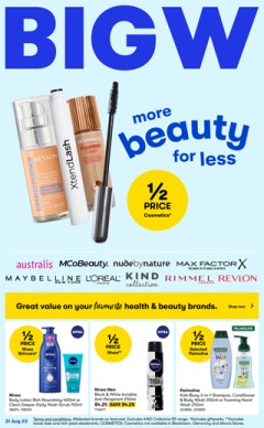 More Beauty for Less, catalog, catalogue Offer valid Thu 31 Aug 2023 - Wed 13 Sep 2023 ,catalogue starting wed  
