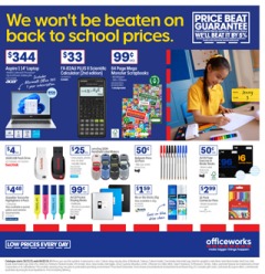 We won't be Beaten on Back to School Prices