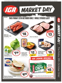 IGA NSW Market Day &#8211; 1 day sale only, catalog, catalogue Offer valid Fri 25 Oct 2024 - Fri 25 Oct 2024 ,catalogue starting wed  