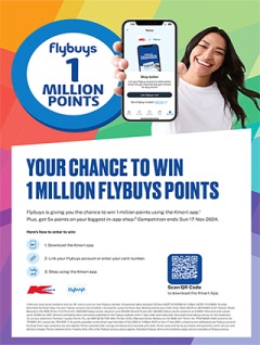 Kmart x Flybuys Points Competition, catalog, catalogue Offer valid Mon 21 Oct 2024 - Sun 17 Nov 2024 ,catalogue starting wed  