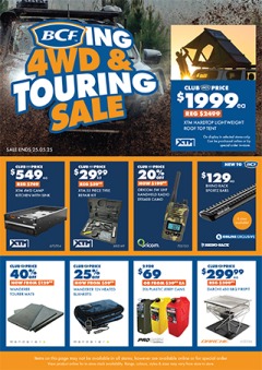 BCFing 4WD & Touring Sale