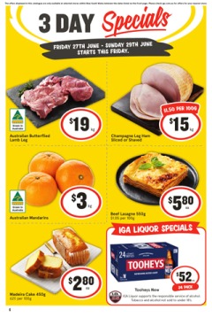3 Day Specials