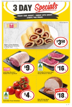 3 Day Specials
