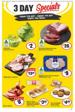 3 Day Specials