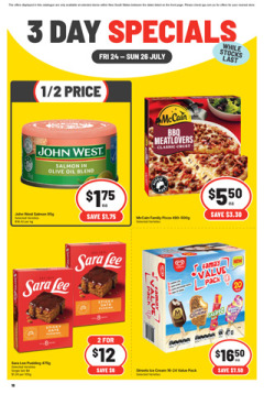 3 Day Specials
