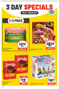 3 Day Specials