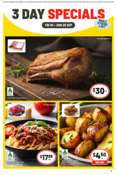 3 Day Specials catalogue cover