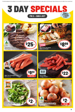 3 Day Specials