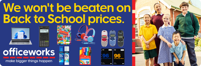 We Wont be Beaten on Back to School Prices - Officeworks