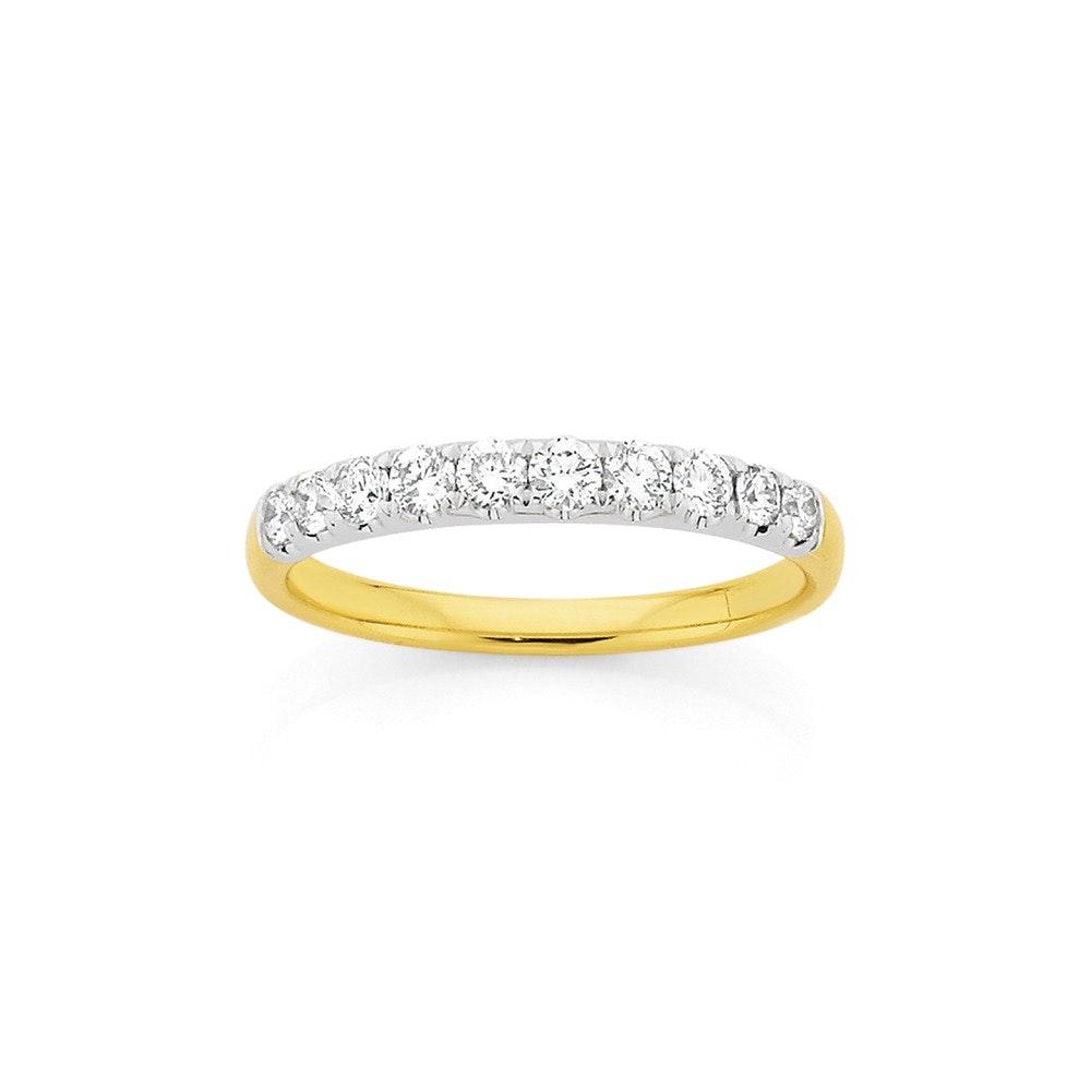 18ct Gold Two Tone Diamond Ring