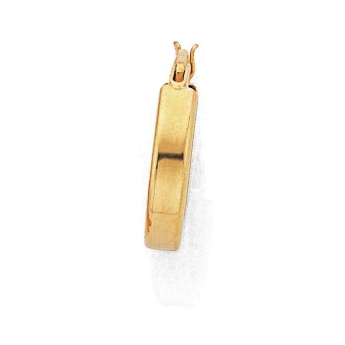 9ct Gold 2x10mm Single Hoop Men's Earring