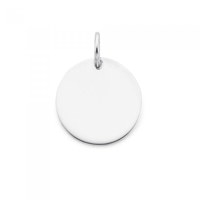 Sterling Silver Round Disc Pendant