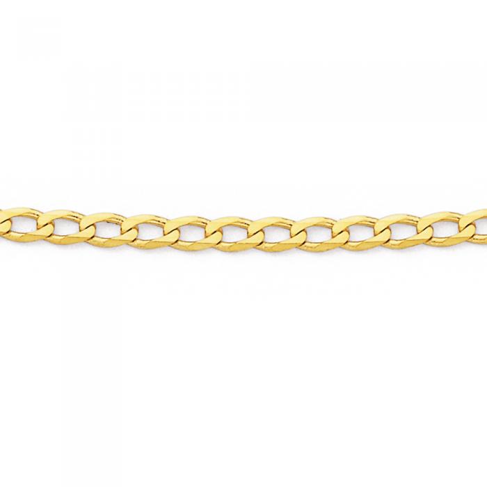 9ct Gold Solid 55cm Open Curb Chain
