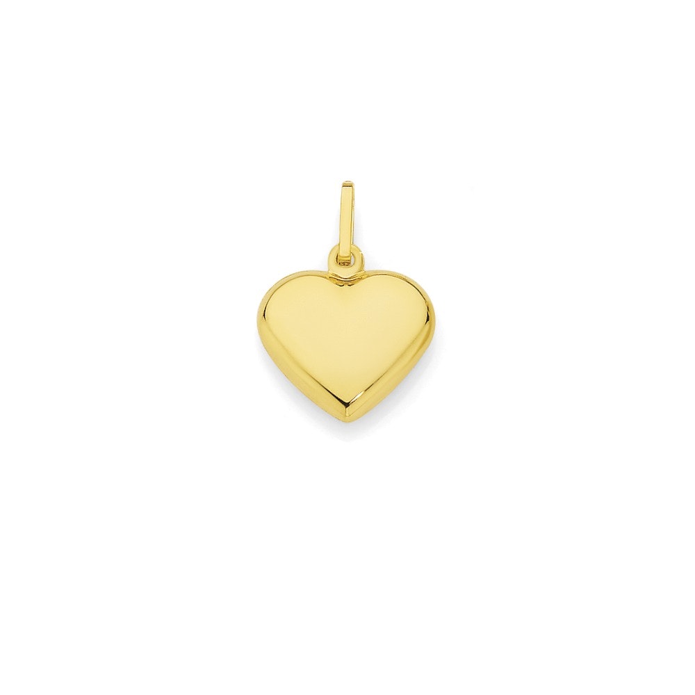 9ct Gold Puff Heart Charm
