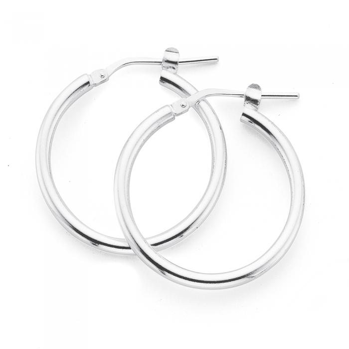 prouds silver hoop earrings