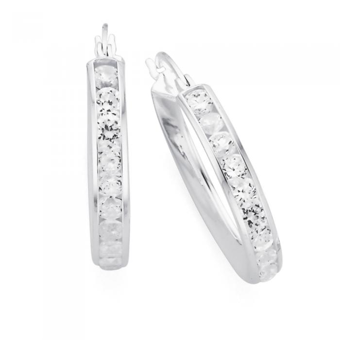 prouds silver hoop earrings