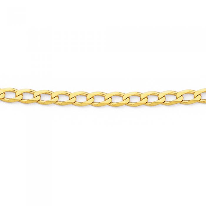 9ct Gold 55cm Solid Open Curb Chain