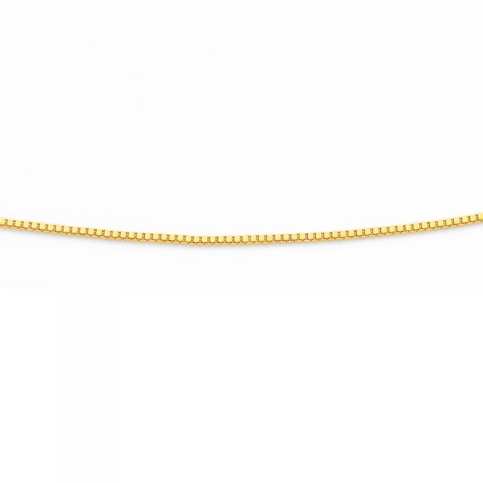 9ct Gold 45cm Solid Box Chain