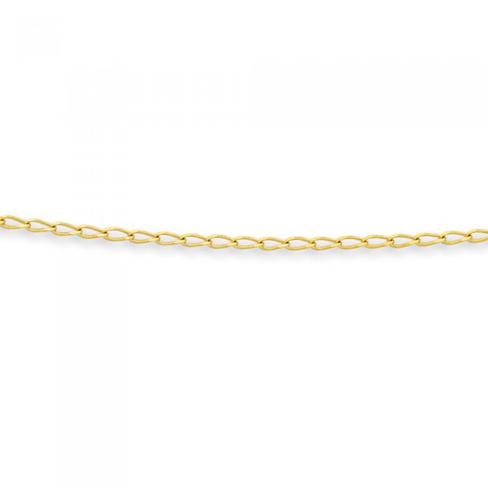 9ct Gold 45cm Solid Open Curb Chain