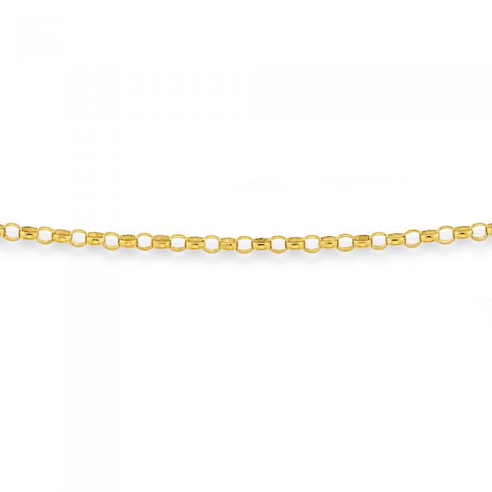 9ct Gold 50cm Solid Round Belcher Chain