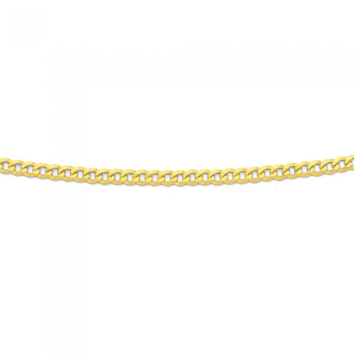 9ct Gold 55cm Solid Curb Chain