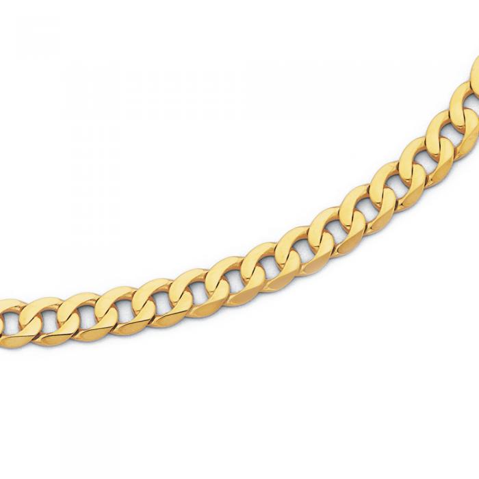 9ct Gold 55cm Solid Curb Chain
