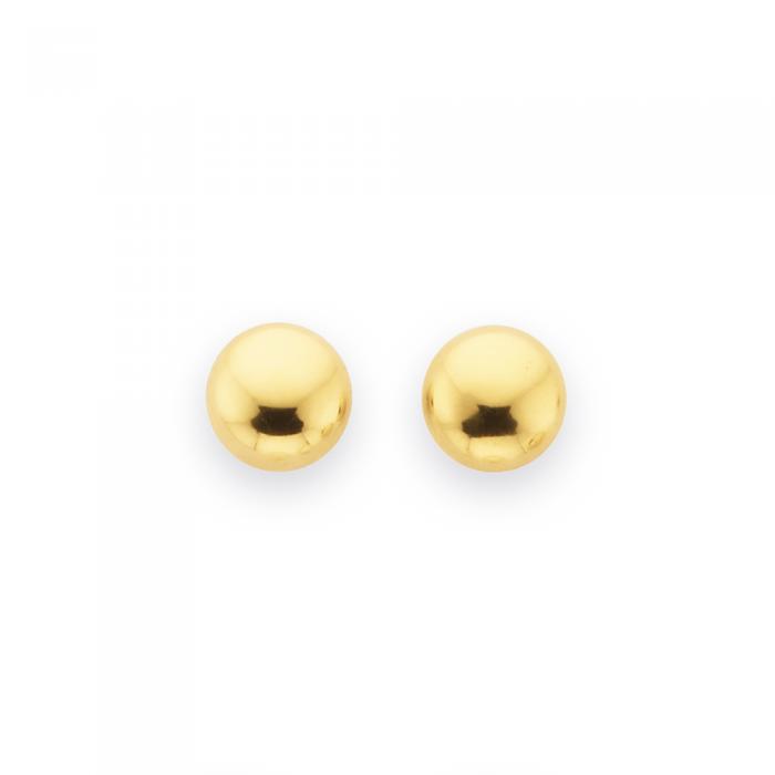 9ct 4mm Flat Ball Stud Earrings