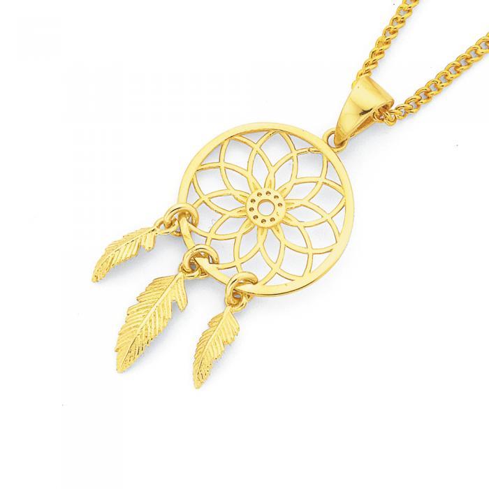 9ct Gold Dream Catcher Pendant