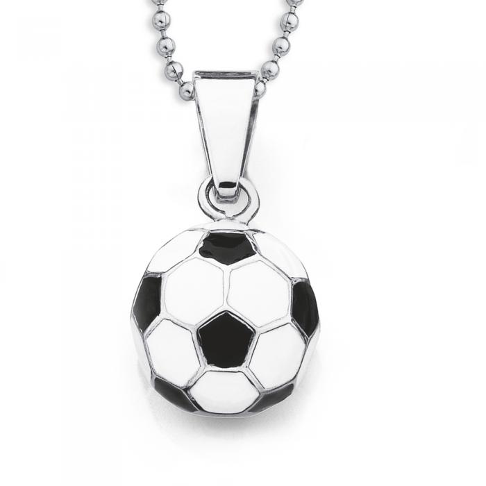 Stainless Steel Soccer Ball Pendant - Prouds Catalogue - Salefinder