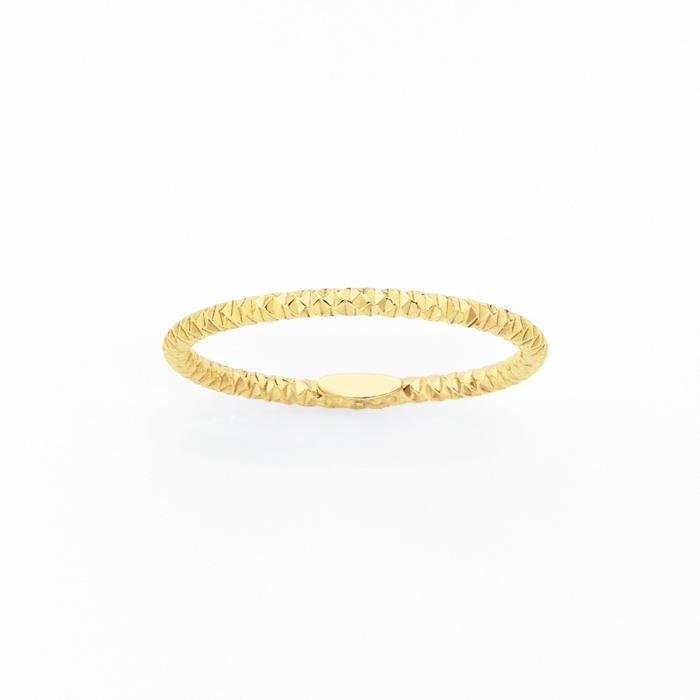 9ct Gold Prism Cut Stacker Ring