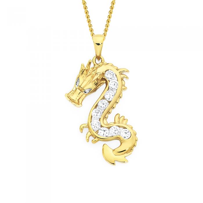 9ct gold sales dragon pendant