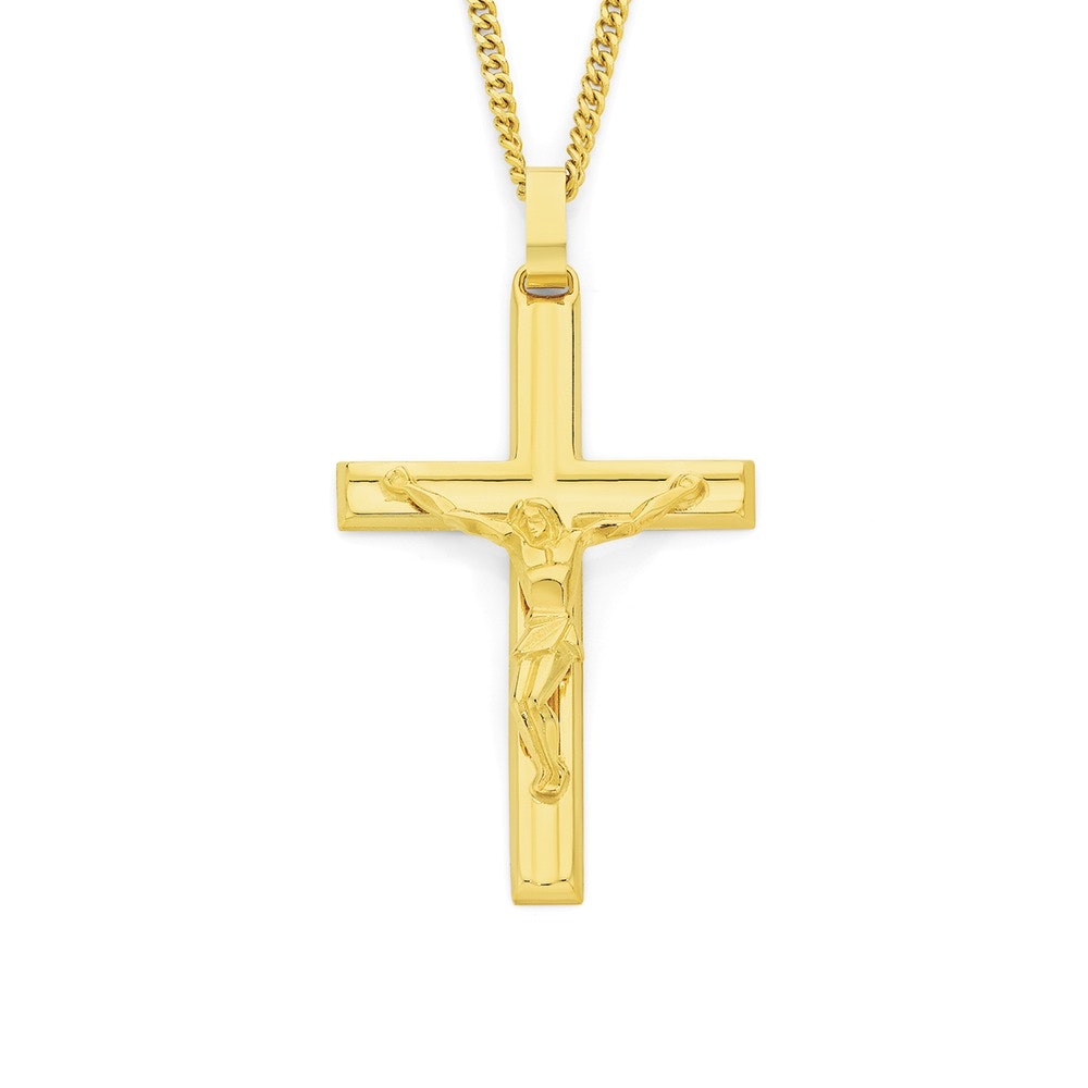 9ct Gold Crucifix Men's Pendant