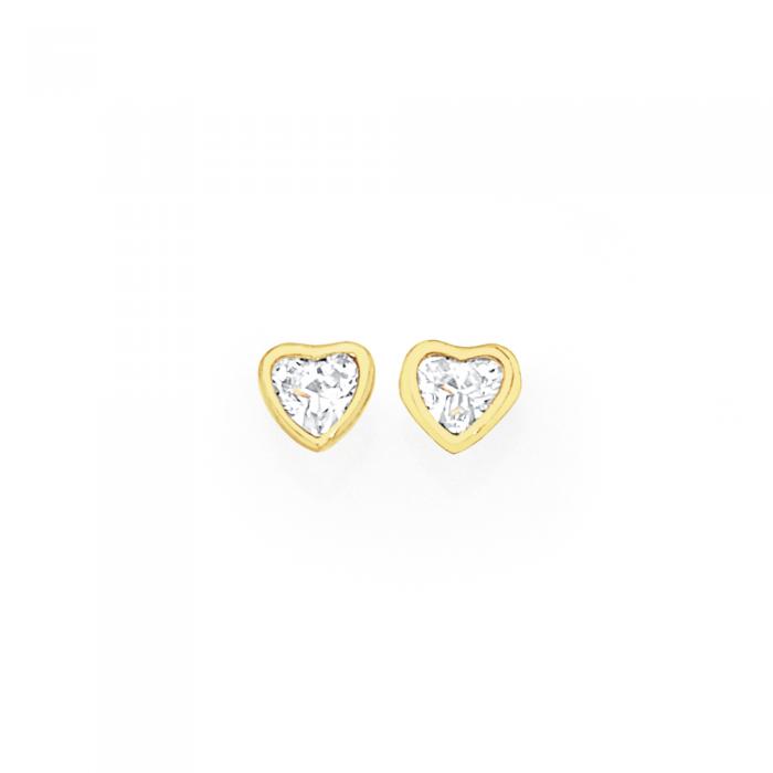 9ct Gold Cubic Zirconia Stud Earrings