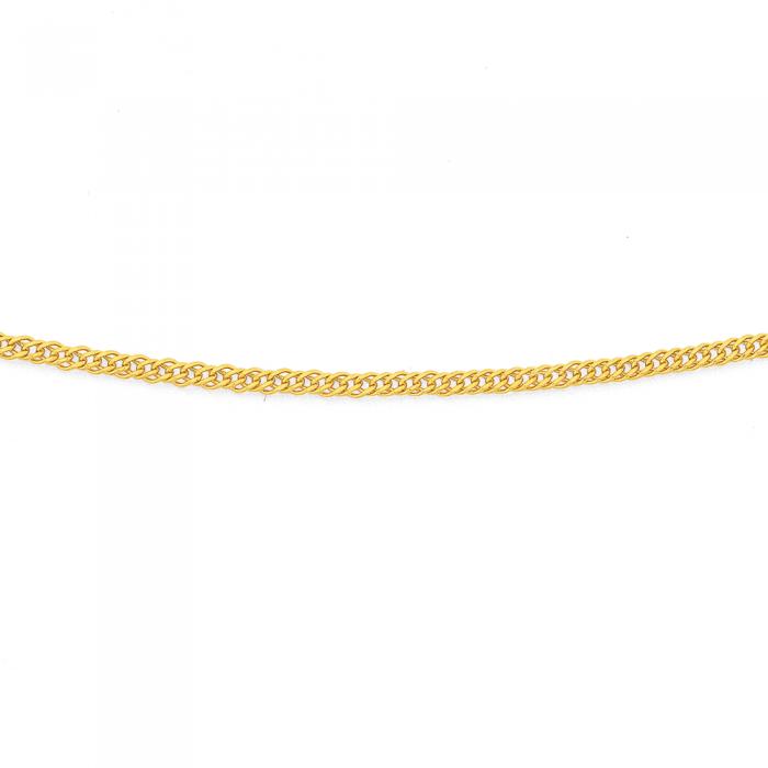 9ct Gold 45cm Solid Double Curb Chain