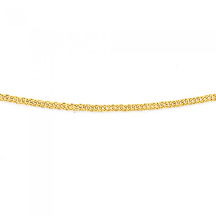 9ct Gold 50cm Solid Double Curb Chain