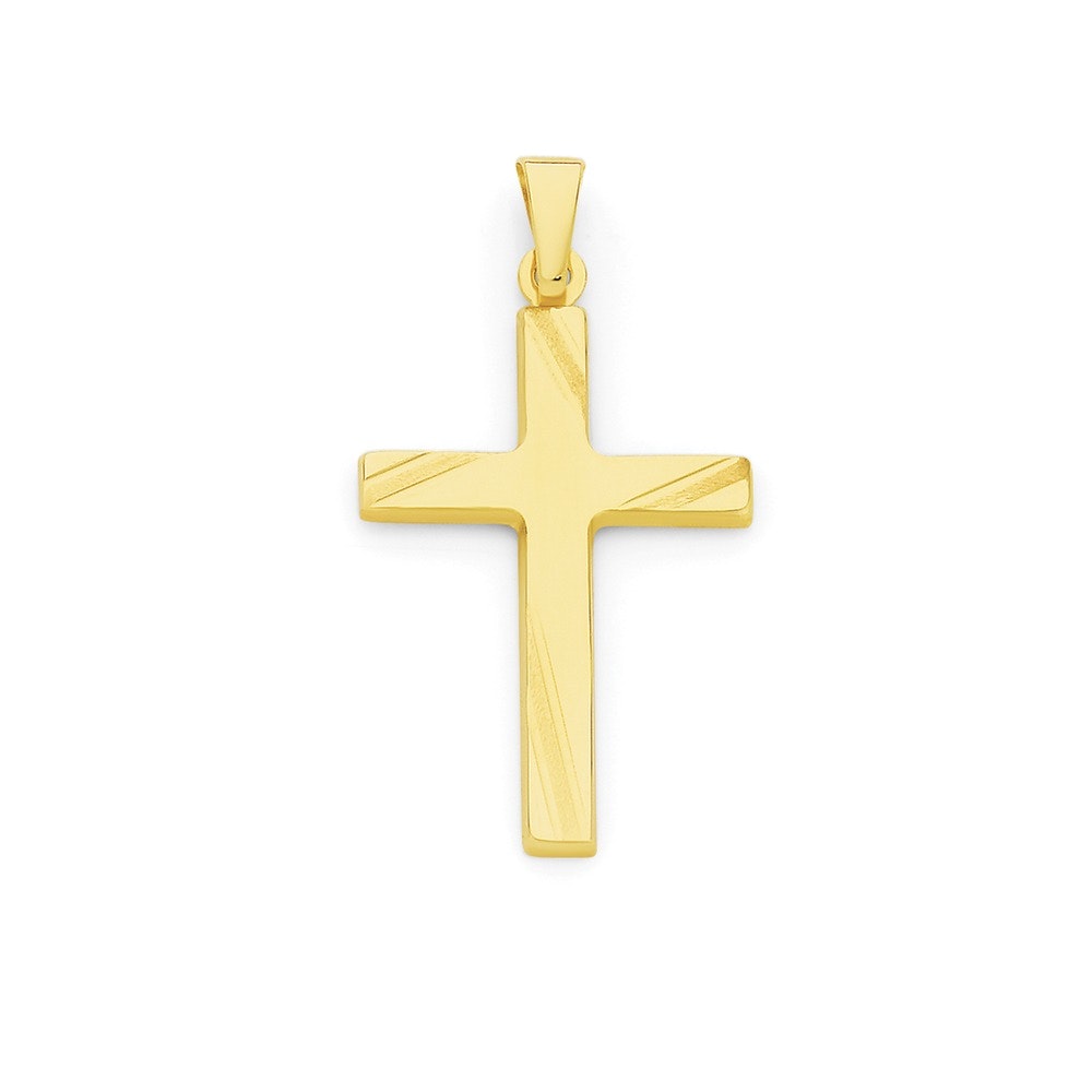 9ct Gold Polished Cross Pendant