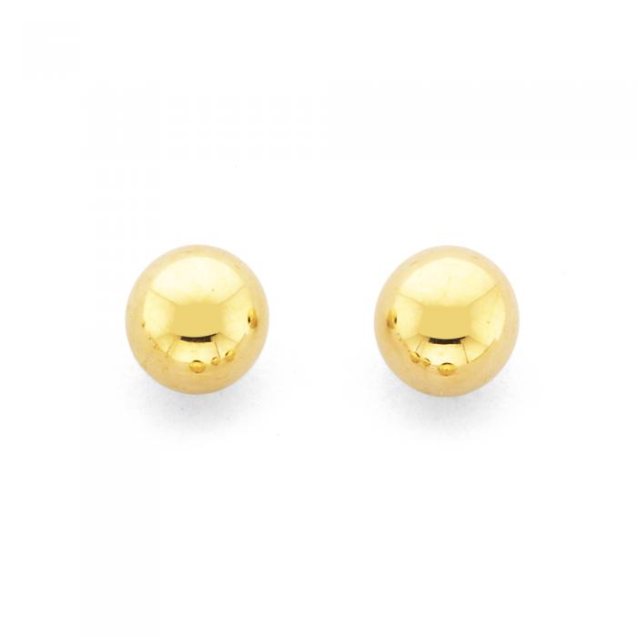 9ct Gold 5mm Ball Stud Earrings