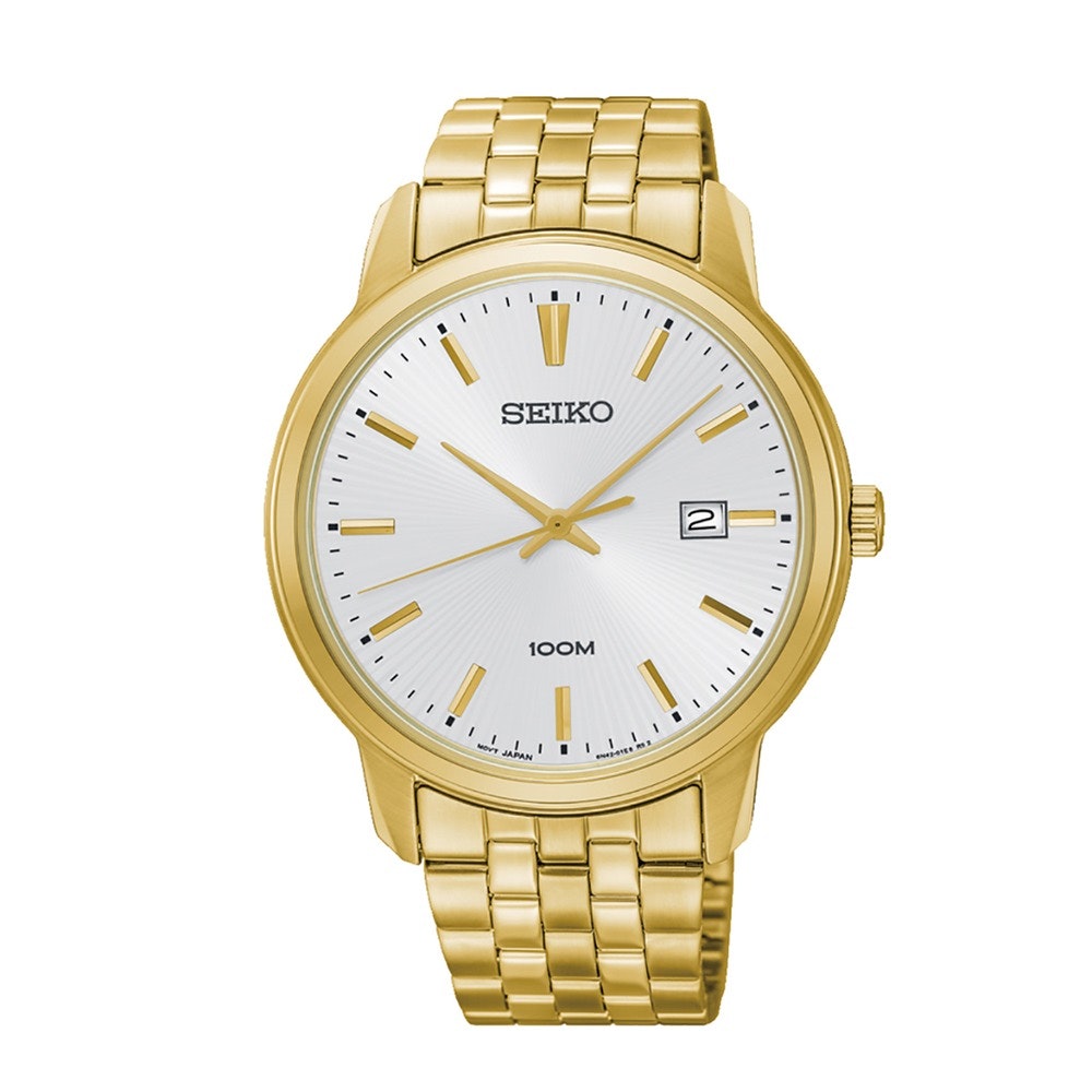 Seiko Men Gold color Daywear watch Model SUR264P1 Prouds