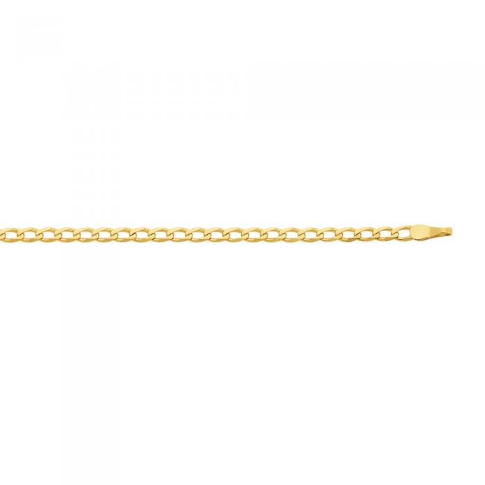 9ct Gold 50cm Solid Oval Curb Chain