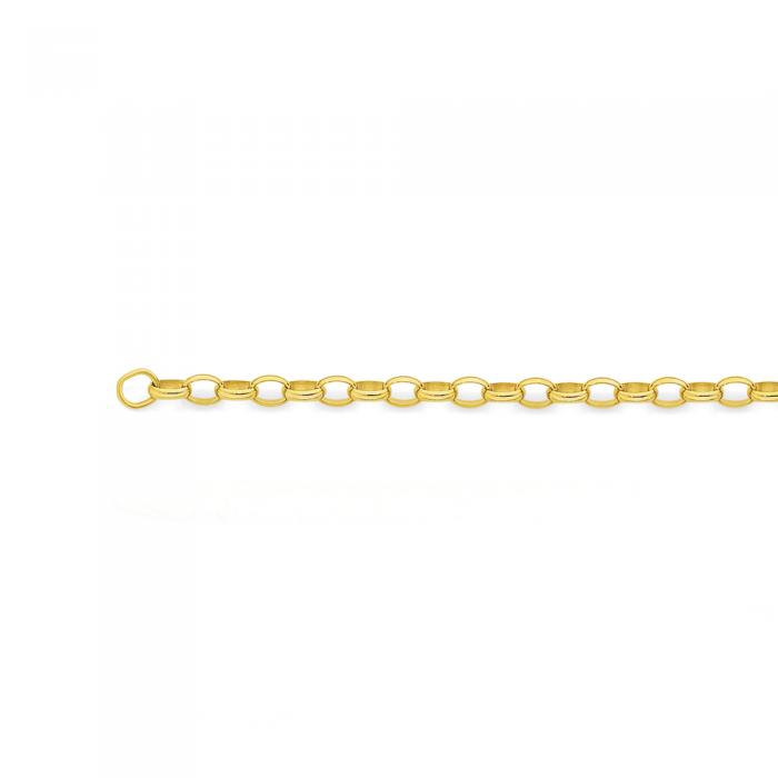 9ct Gold 45cm Solid Oval Belcher Chain