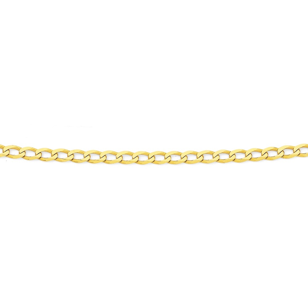 9ct Gold 40cm Solid Curb Chain