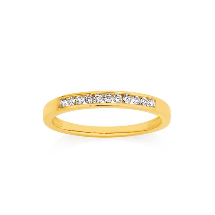9ct Gold Diamond Anniversary Band