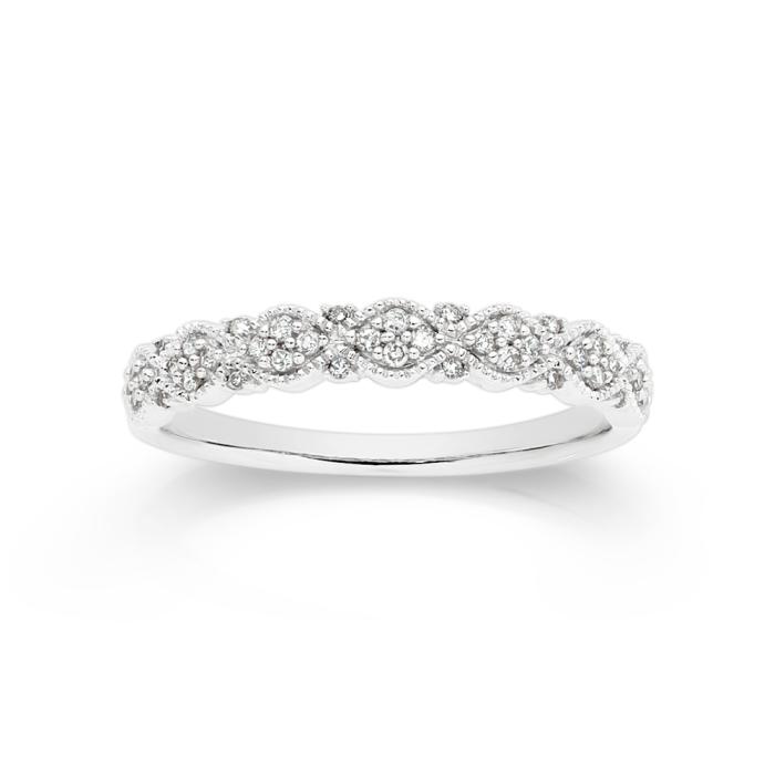 9ct White Gold Vintage Band
