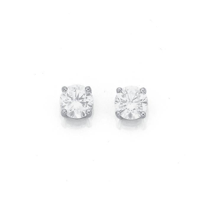 9ct Gold Cubic Zirconia Stud Earrings