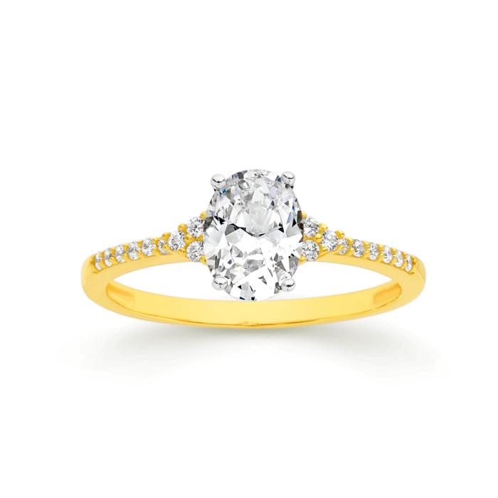 9ct Gold Cubic Zirconia Ring