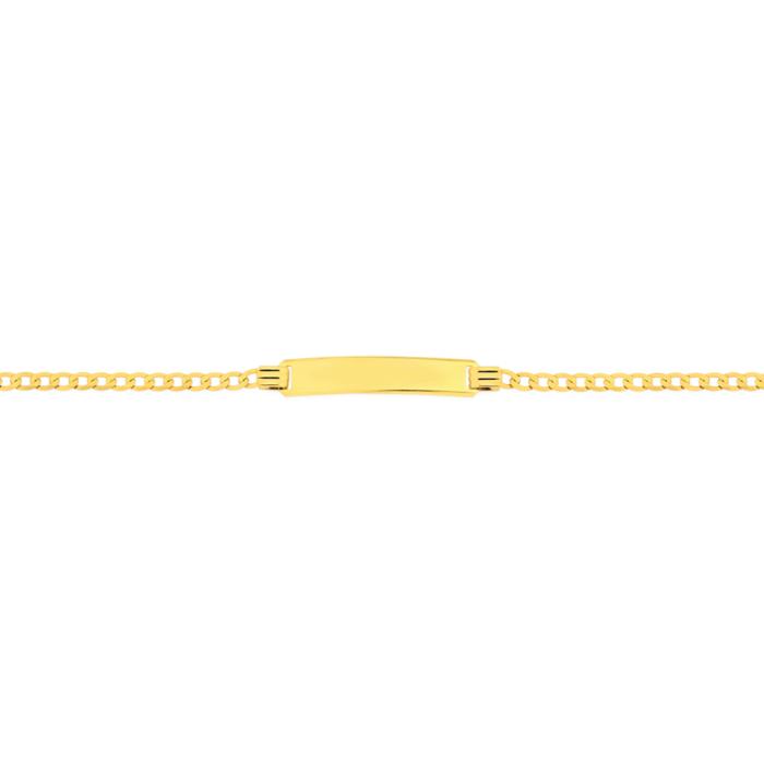 9ct Gold 15cm Curb ID Bracelet