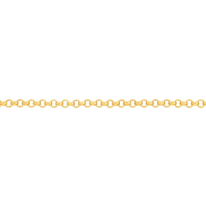 9ct Gold 50cm Solid Round Belcher Chain