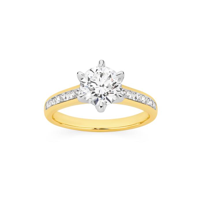 Alora 14ct Gold 1 3/4 Carats Total Weight Lab Grown Diamond Ring