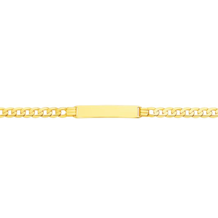 9ct Gold 21cm Solid Curb I.D. Bracelet